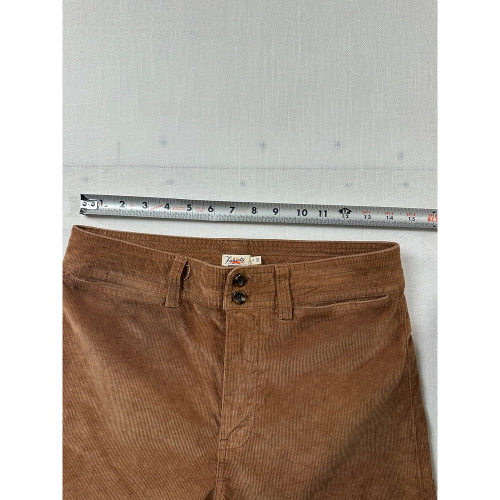Faherty Womens Wide Leg Corduroy Pants Oak Brown High Rise Size 29 - Picture 8 of 9